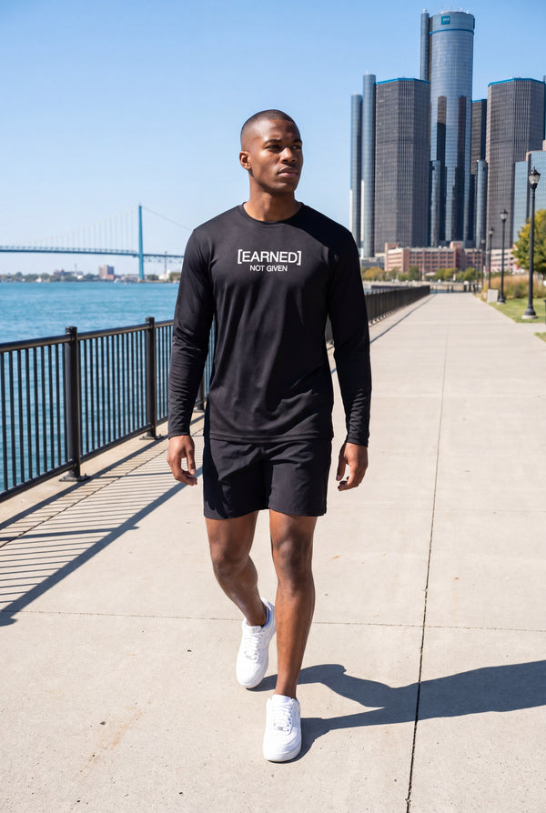 [WORK] ACTIVE L/S TEE — BLACK