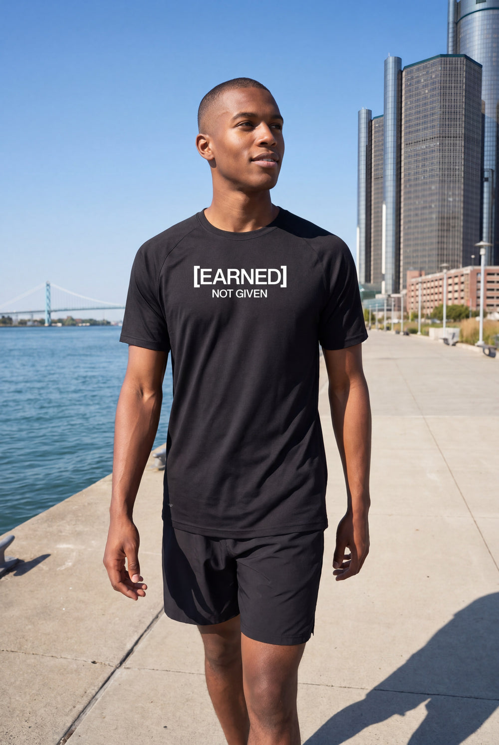 [WORK] TRAINING TEE — BLACK