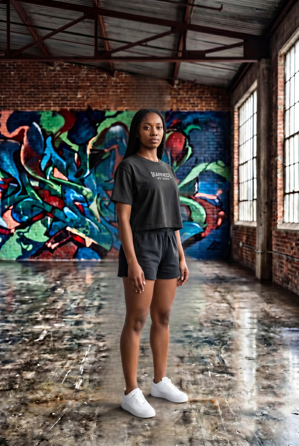 [EARNED] HEAVY CROP TEE — WOMEN'S