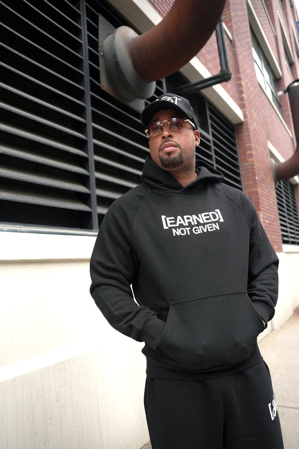Prosperous [EARNED] Heavy Core Hoodie in black